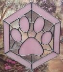 Pink Octagon Paw Print
