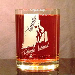 Personalized Rhode Island Whiskey Glass