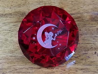 Personalized Ruby Crystal Paperweight