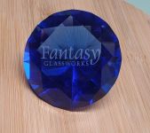Engraved Sapphire Crystal Paperweight