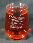 Stemless White Wine Glass, Customized