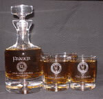 Custom Crystal Taylor Whiskey Decanter Set