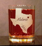 Personalized Texas Whiskey Glass