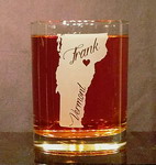 Personalized Vermont Whiskey Glass