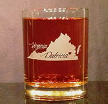 Personalized Virginia Whiskey Glass