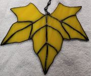 Yellow Leaf Stained Glass