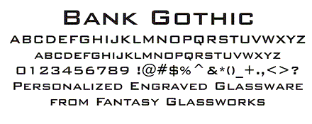 Bank Gothic Font