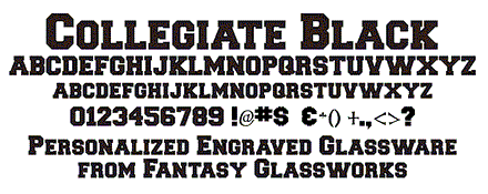 Collegiate Black Font