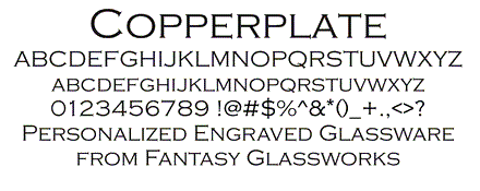 Copperplate Light Font