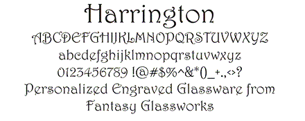 Harrington Font