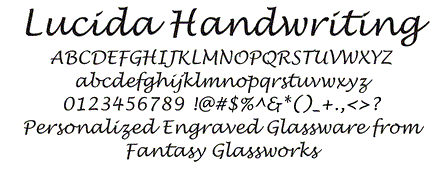 Lucida Handwriting Font