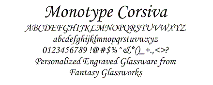 Monotype Corsiva Font