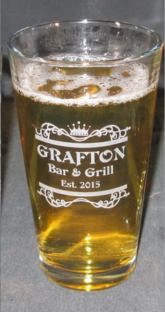 20 oz Engraved Pint Glass