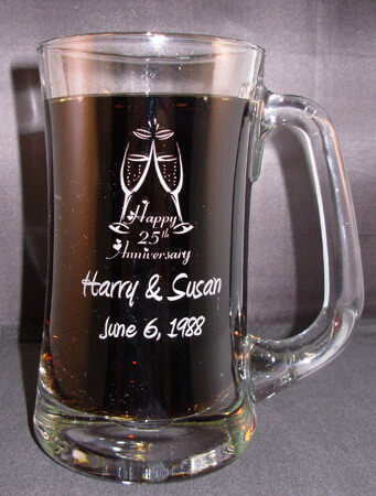 Personalized Engraved Anniversary Scandinavia Beer Mug