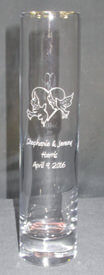 Personalized Engraved Cylinder Bud Vases