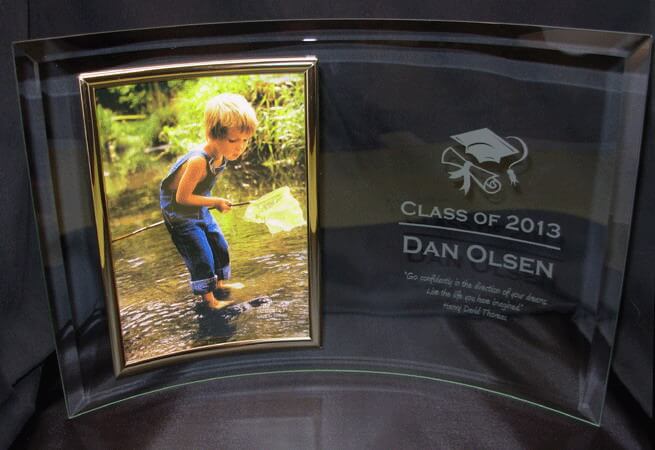 Personalized Engraved Graduation 5" x 7" Curved Glass Picture Frame