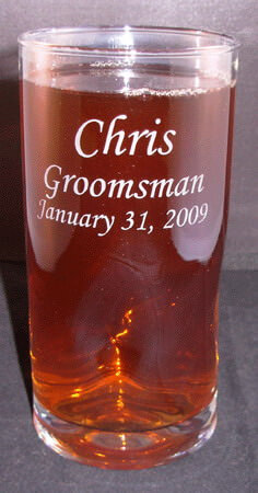 Personalized Engraved Impressions 16 oz Beverage Glass
