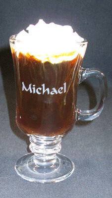 Personalized Engraved Large Irish Coffee Mug