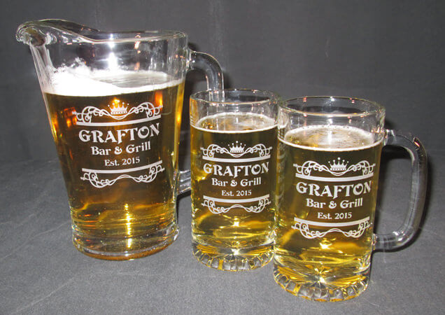 Personalized Tankard Beer Mug and Beer Pitcher Set