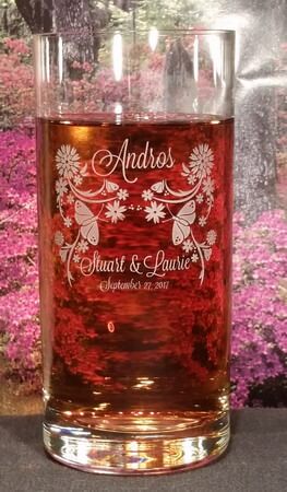 Personalized Engraved Titanium Crystal Highball
