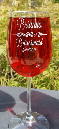 Personalized Engraved Vina Grand Wine Glass