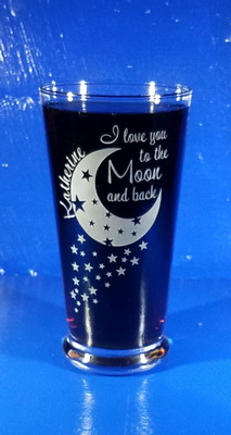 Personalized Engraved 14 oz Soda Glass