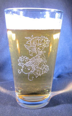 Personalized Engraved 16 oz Pint Glass