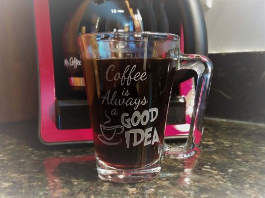 Coffee's a Good Idea Funny Engraved Coffee Mug