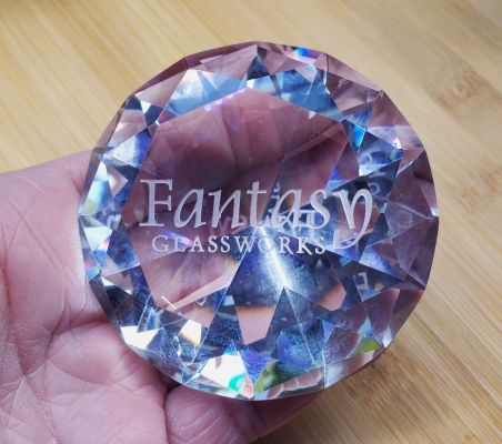 Personalized Engraved Clear Crystal Paperweight
