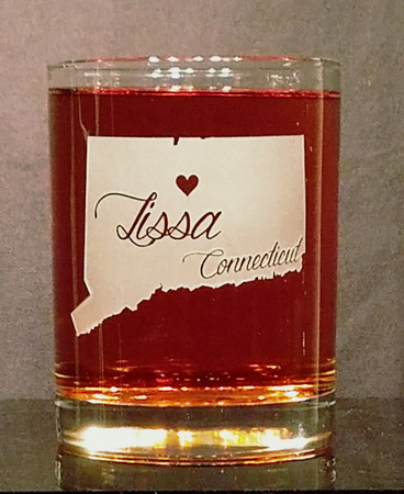 Personalized Connecticut Whiskey Glass