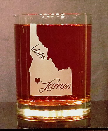 Personalized Idaho Whiskey Glass