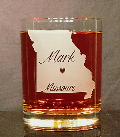 Personalized Missouri Whiskey Glass