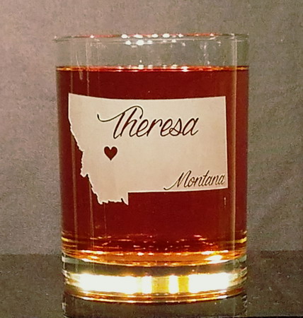 Personalized Montana Whiskey Glass