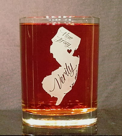 Personalized New Jersey Whiskey Glass