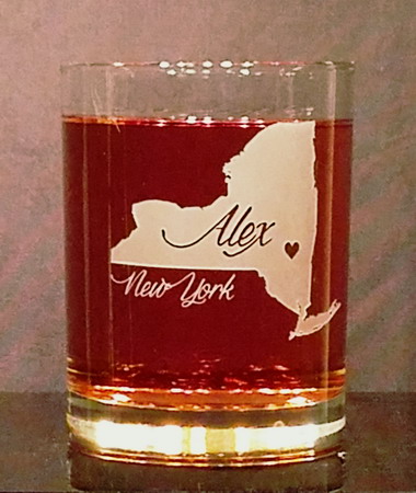 Personalized New York Whiskey Glass