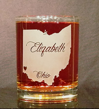Personalized Ohio Whiskey Glass