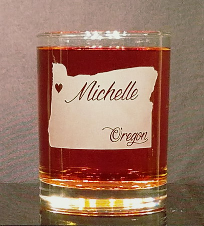 Personalized Oregon Whiskey Glass