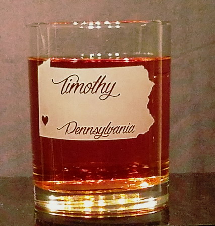 Personalized Pennsylvania Whiskey Glass
