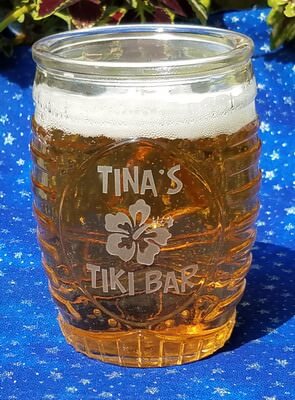 Customized Tiki Beer Glass