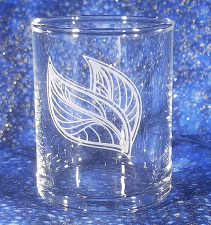Personalized Engraved Crystal Votive Candle Holder with Element designs
