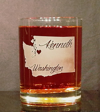 Personalized Washington Whiskey Glass