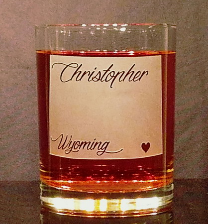 Personalized Wyoming Whiskey Glass