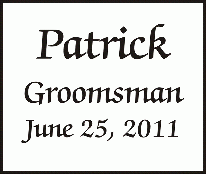 Wedding layout, Groomsman