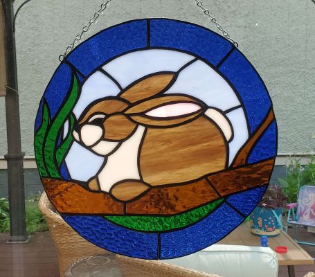 Bunny Circle Window Panel